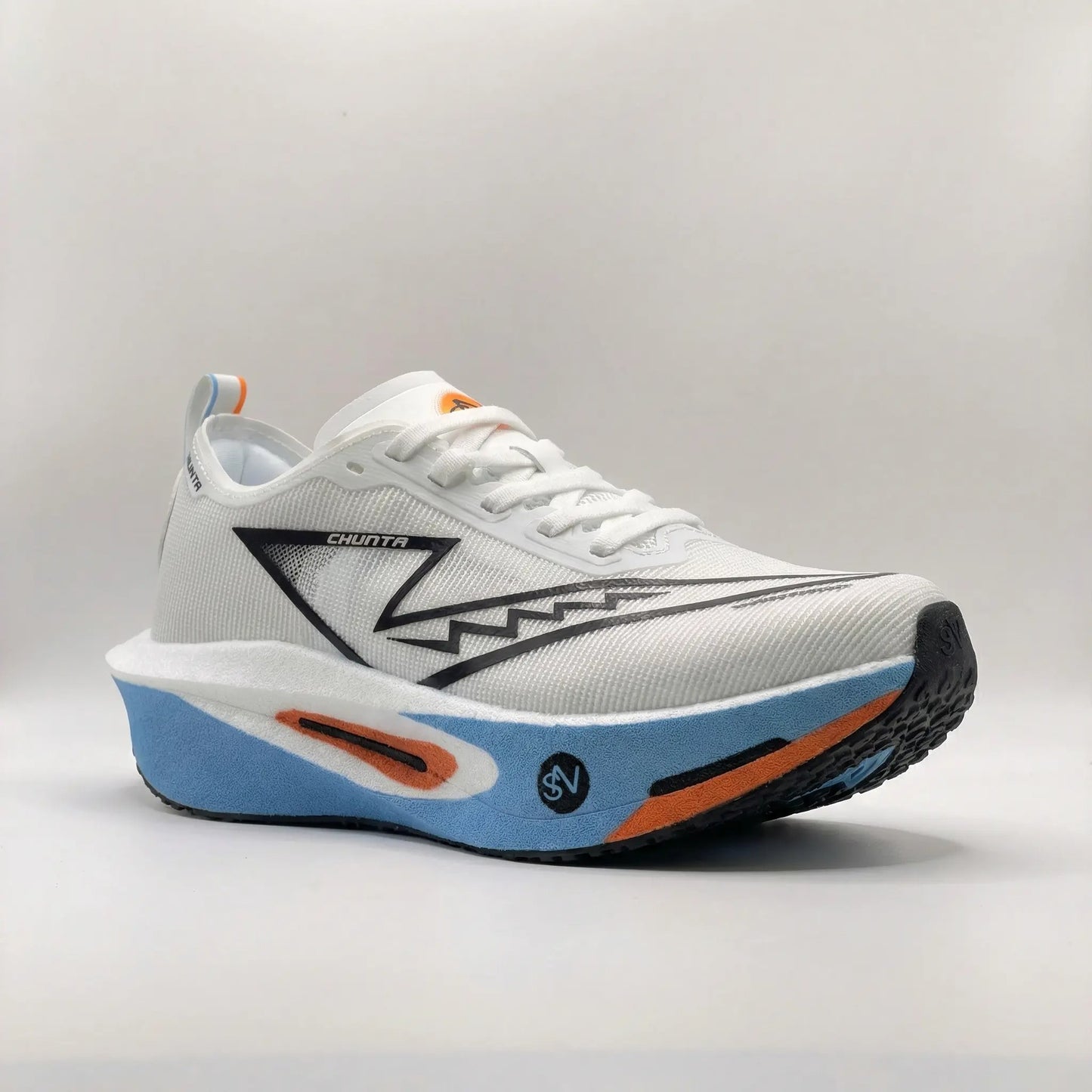 Tênis de Corrida  Carbon Marathon Chunta Branco Feminino com Placa de Impulsão