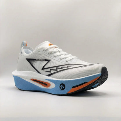 Tênis de Corrida  Carbon Marathon Chunta Branco Feminino com Placa de Impulsão