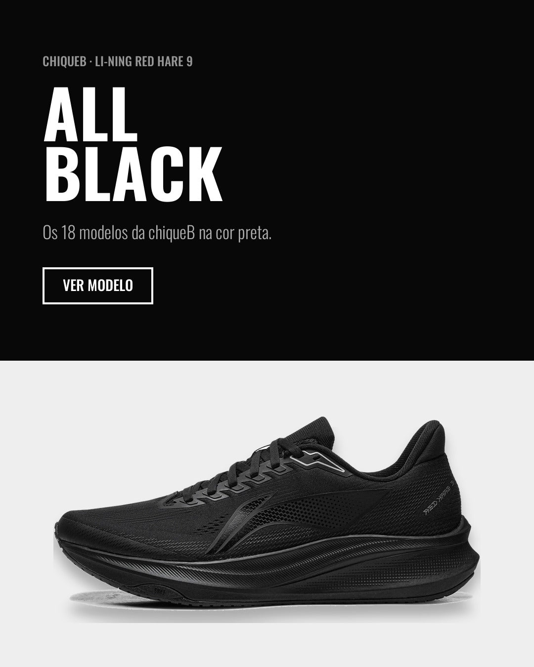 ALL BLACK Li-Ning Red Hare 9 preto