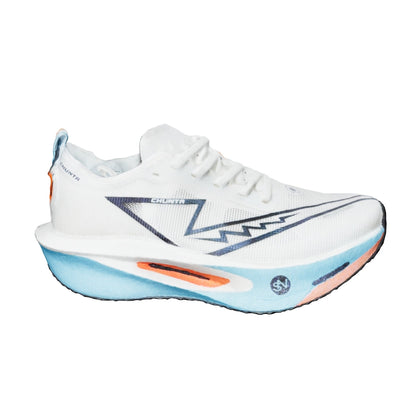 Tênis de Corrida  Carbon Marathon Chunta Branco Feminino com Placa de Impulsão